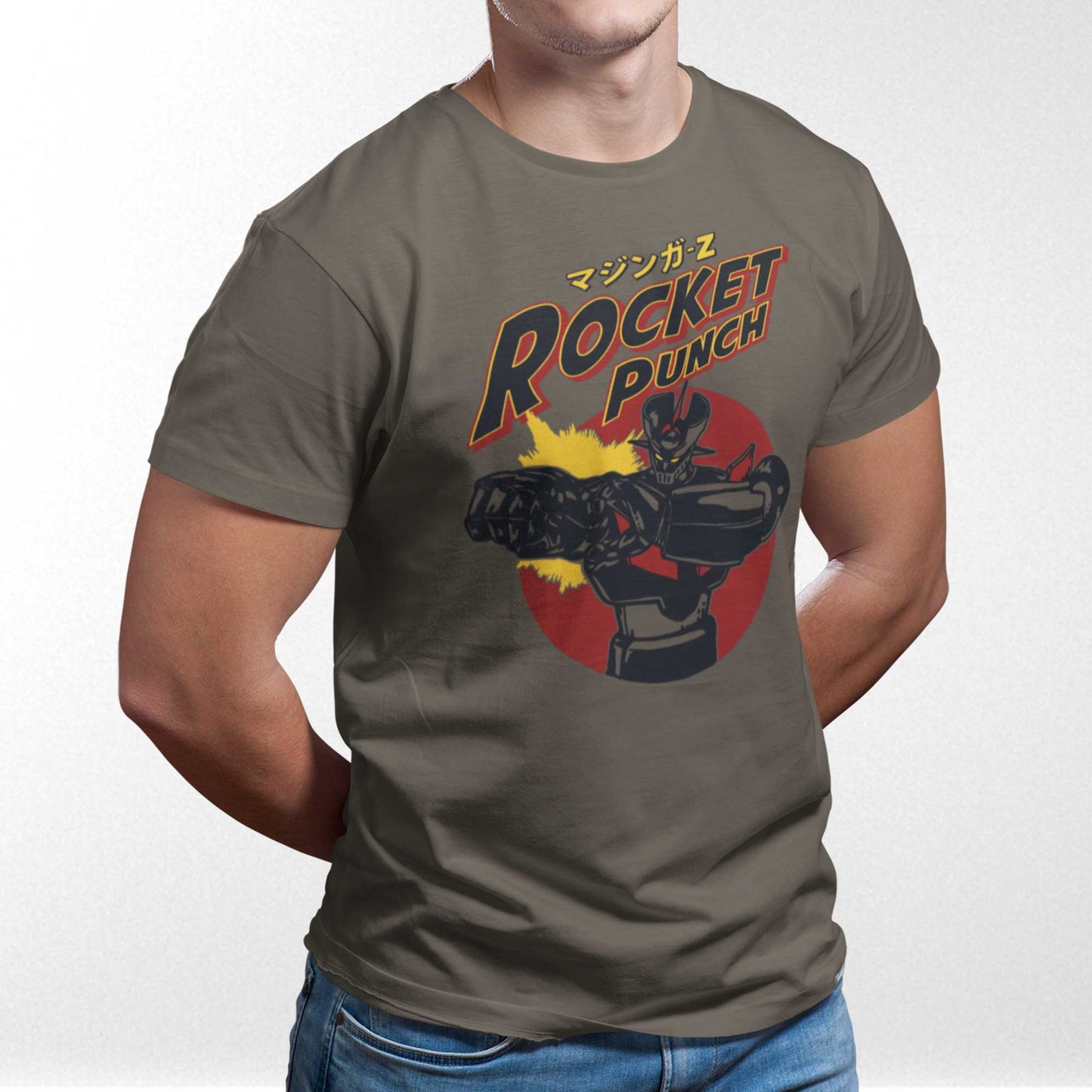 Rocket Punch Battle Robot - Adult Unisex Jersey Crew Tee
