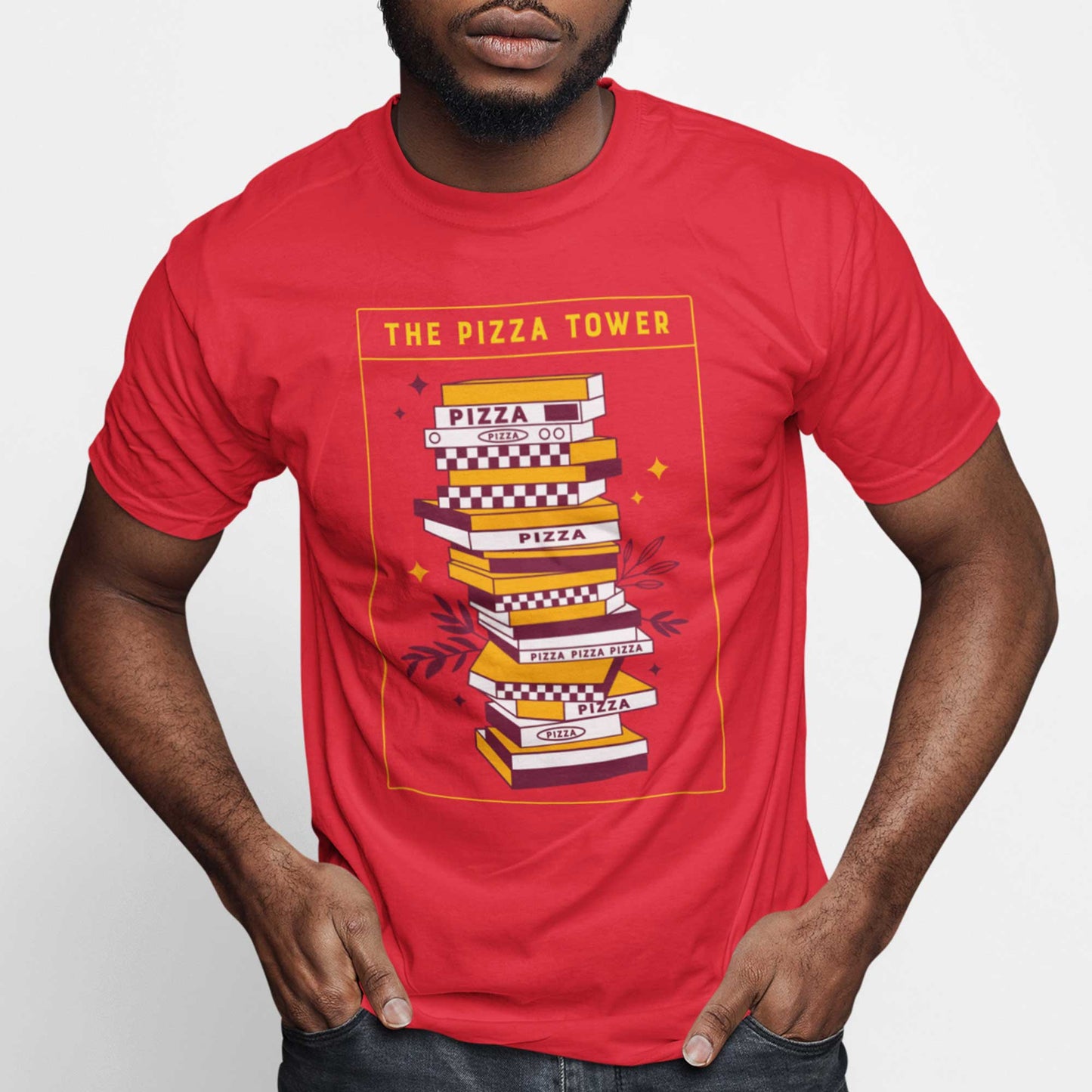 The Pizza Tower Tarot Card - Adult Unisex Jersey Crew Tee