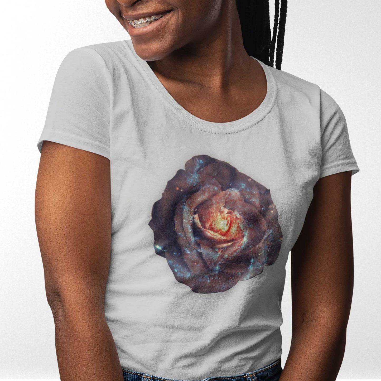 Galactic Rose - Women’s Flex Scoop Neck Tee