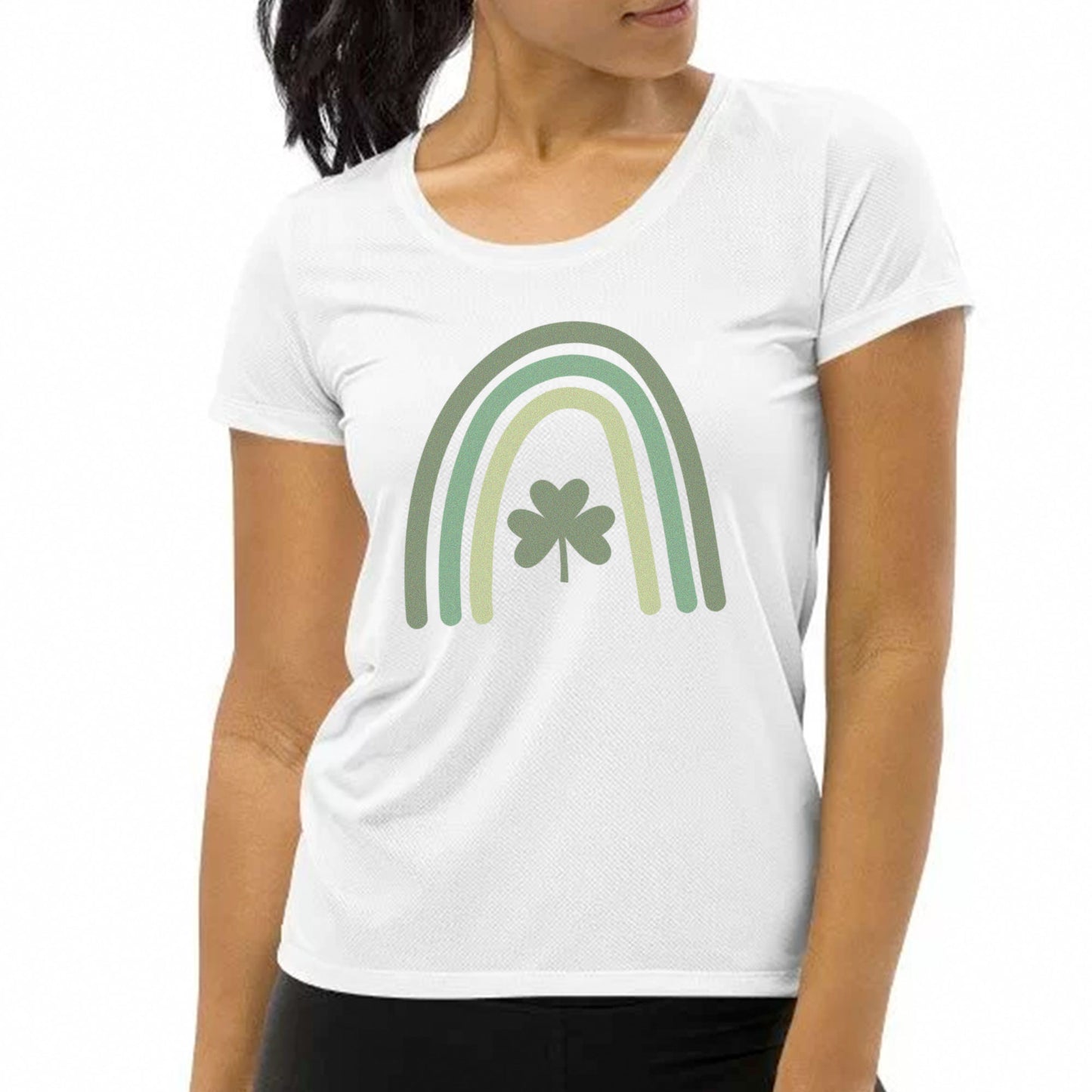 Lucky Shamrock Rainbow - Women’s Flex Scoop Neck Tee