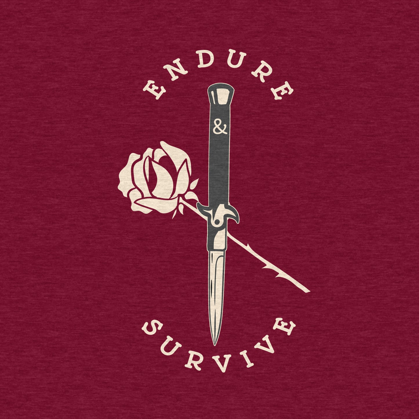 Endure & Survive Tattoo Art - Adult Unisex Jersey Crew Tee