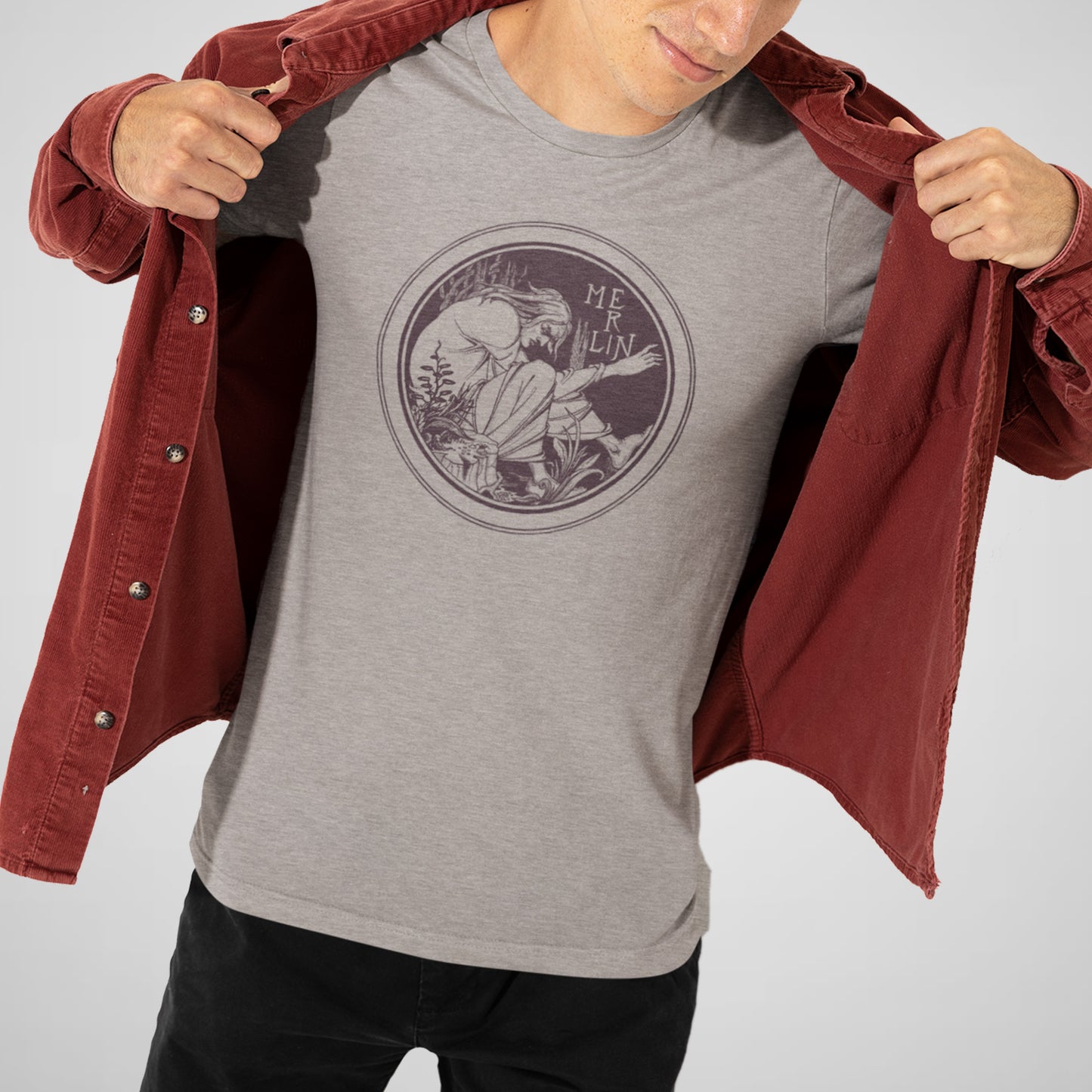 King Arthur Merlin the Magician - Adult Unisex Jersey Crew Tee