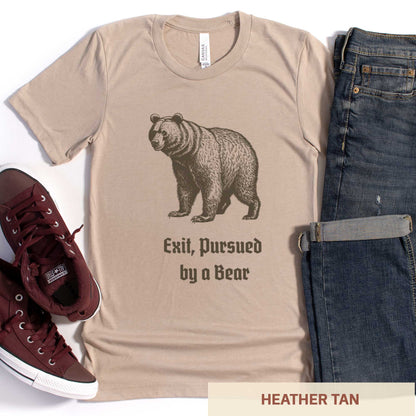 Exit, Pursued by a Bear - Adult Unisex Jersey Crew Tee