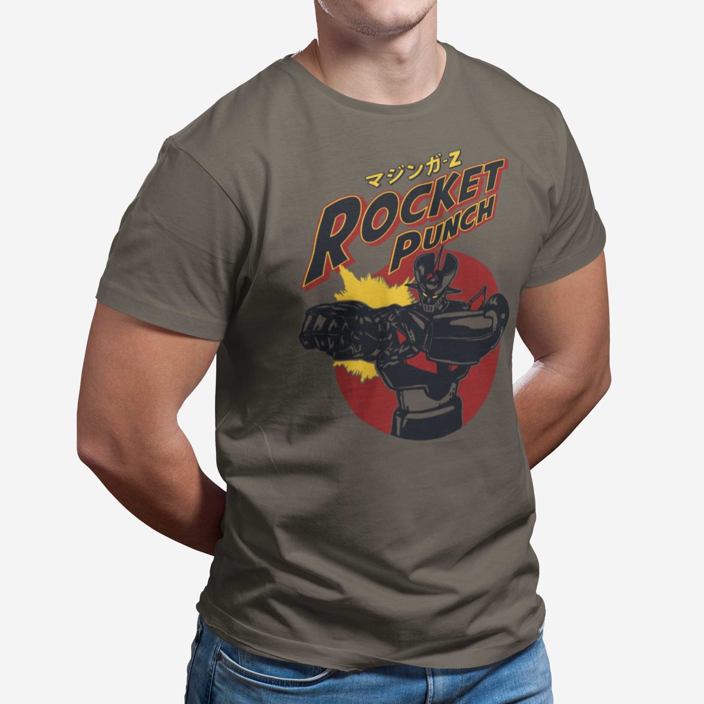 Rocket Punch Battle Robot - Adult Unisex Jersey Crew Tee
