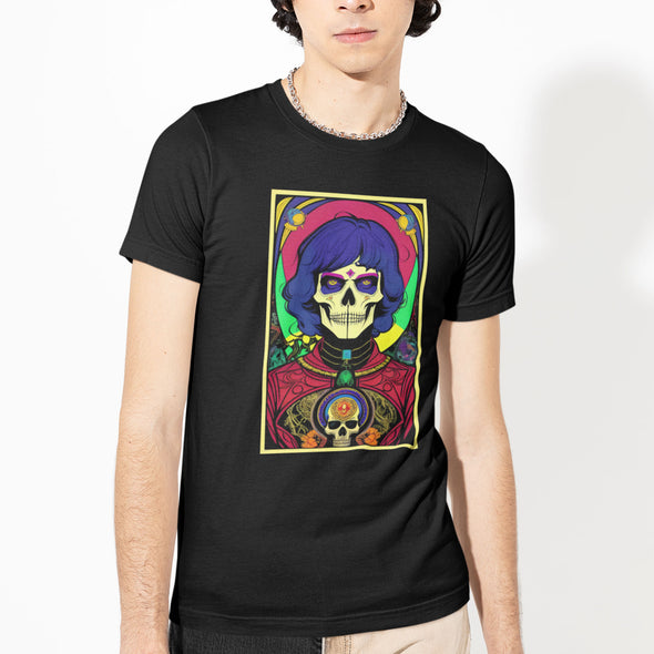 Death Pop Art Portrait - Adult Unisex Jersey Crew Tee