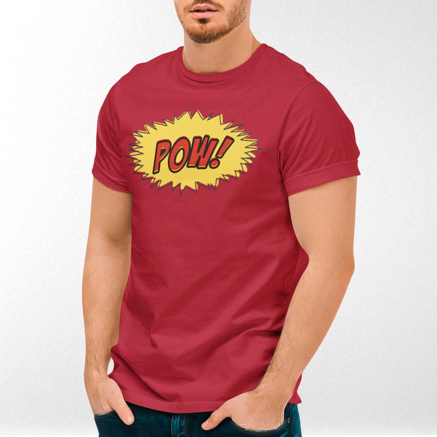 POW! Comic Book Action Bubble - Adult Unisex Jersey Crew Tee