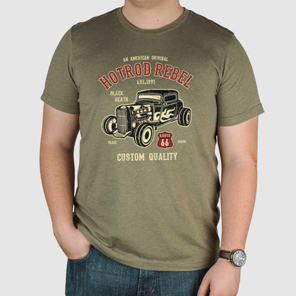Hot Rod Rebel - Adult Unisex Jersey Crew Tee