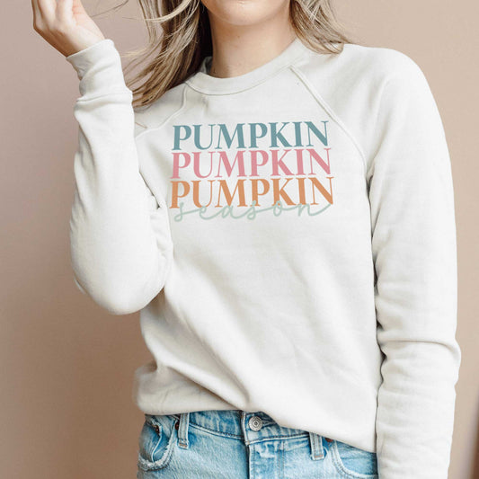Pumpkin Pumpkin Pumpkin Season - Adult Unisex Fleece Raglan Sweatshirt