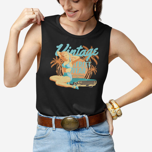 Vintage Streetwear - Women's Scoop Muscle Tank