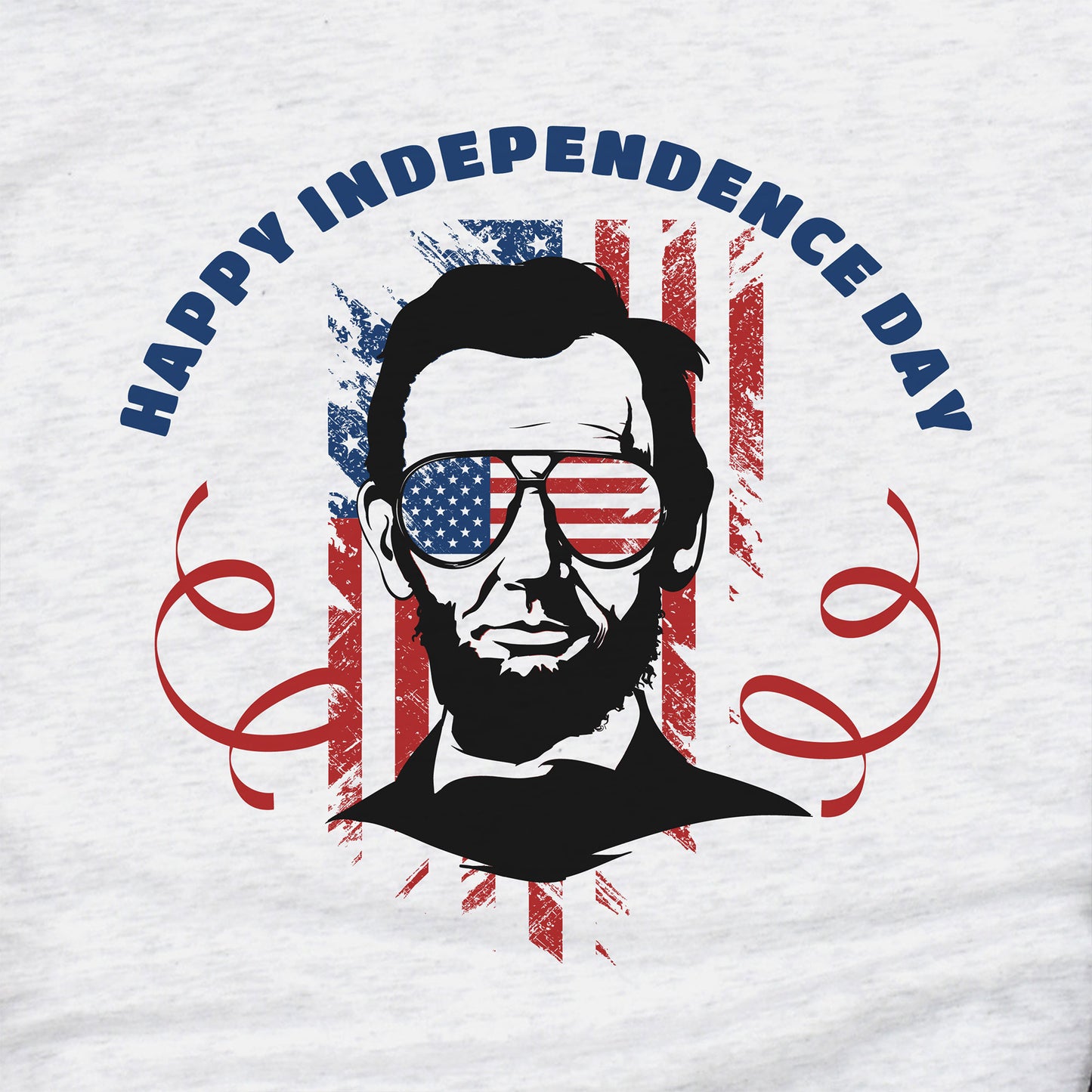 Abraham Lincoln Independence Day - Adult Unisex Jersey V-Neck Tee