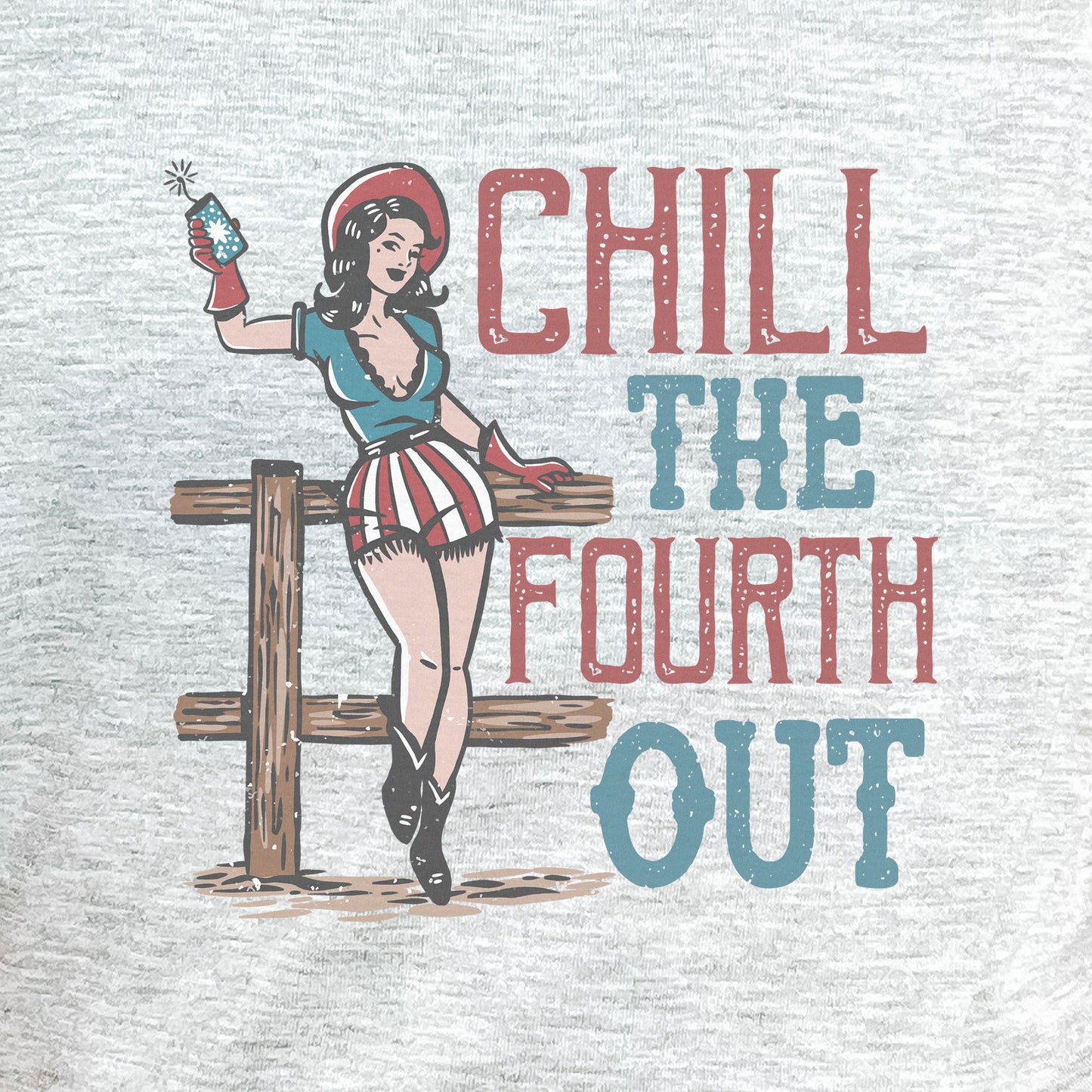 Chill the 4th Out - Women's Scoop Muscle Tank