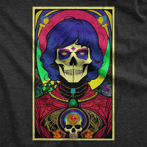 Death Pop Art Portrait - Adult Unisex Jersey Crew Tee