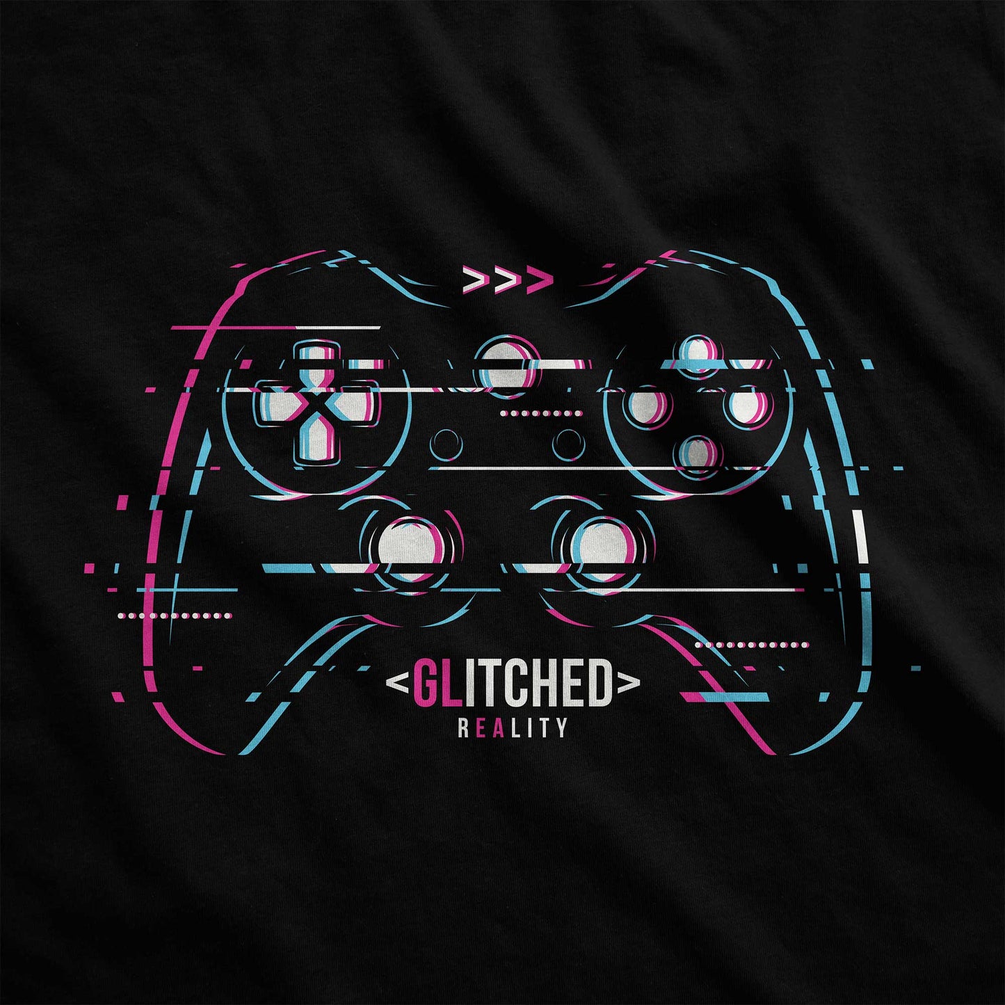 Glitched Reality, Video Game Controller - Women’s Flex Scoop Neck Tee