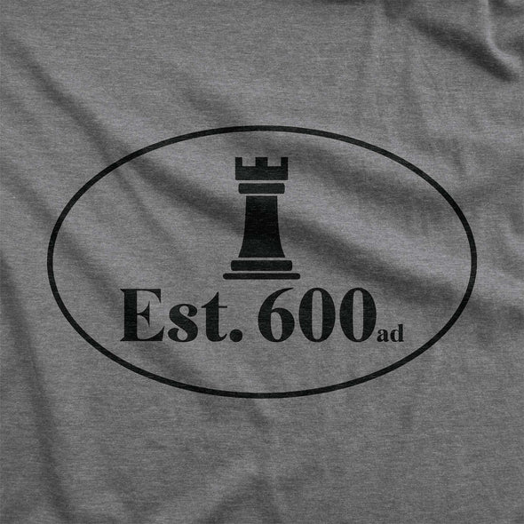 Chess Est. 600 AD - Adult Unisex Jersey V-Neck Tee