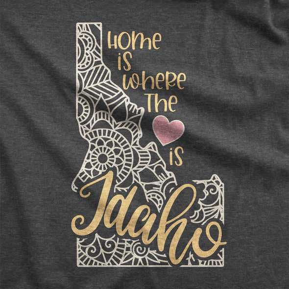 Idaho: Home is Where the Heart Is - Adult Unisex Jersey Crew Tee