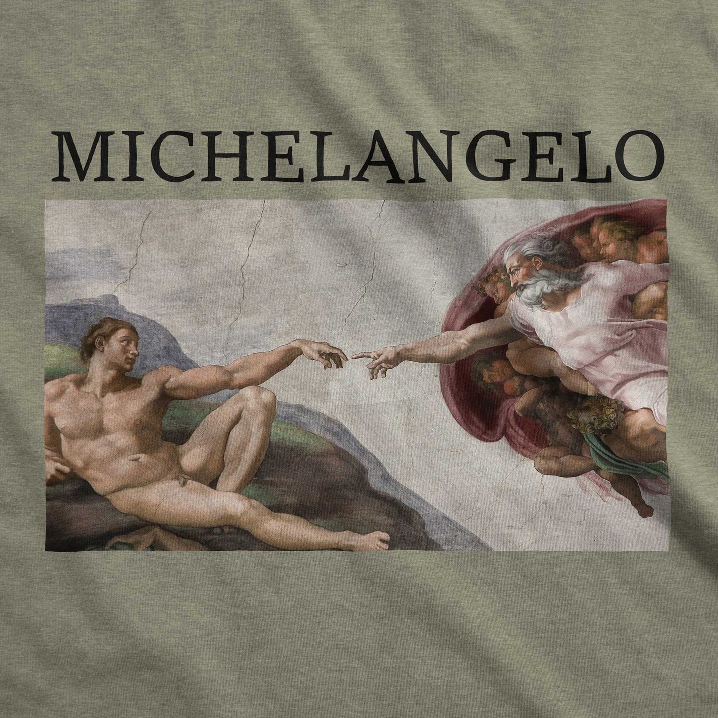 Michelangelo's Creation of Adam - Adult Unisex Jersey Crew Tee