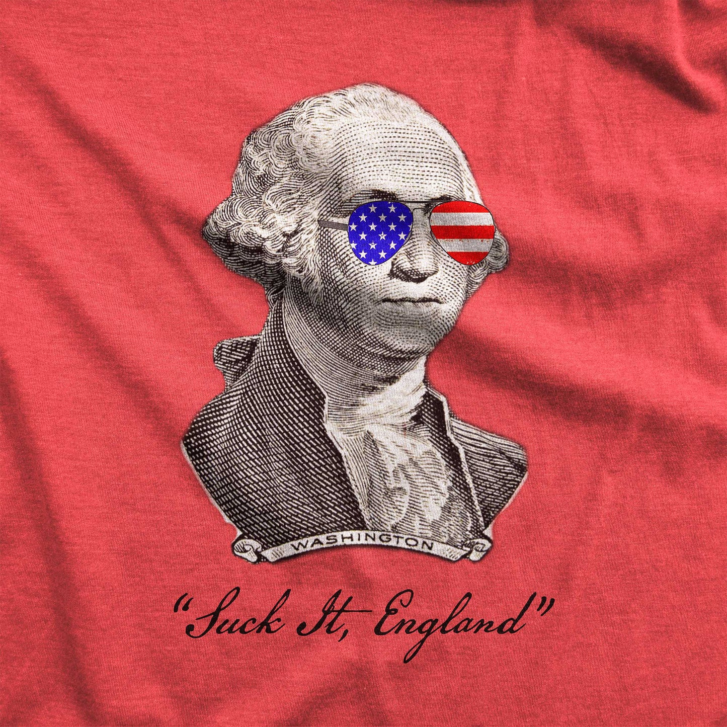 George Washington Suck It England - Adult Unisex Jersey V-Neck Tee