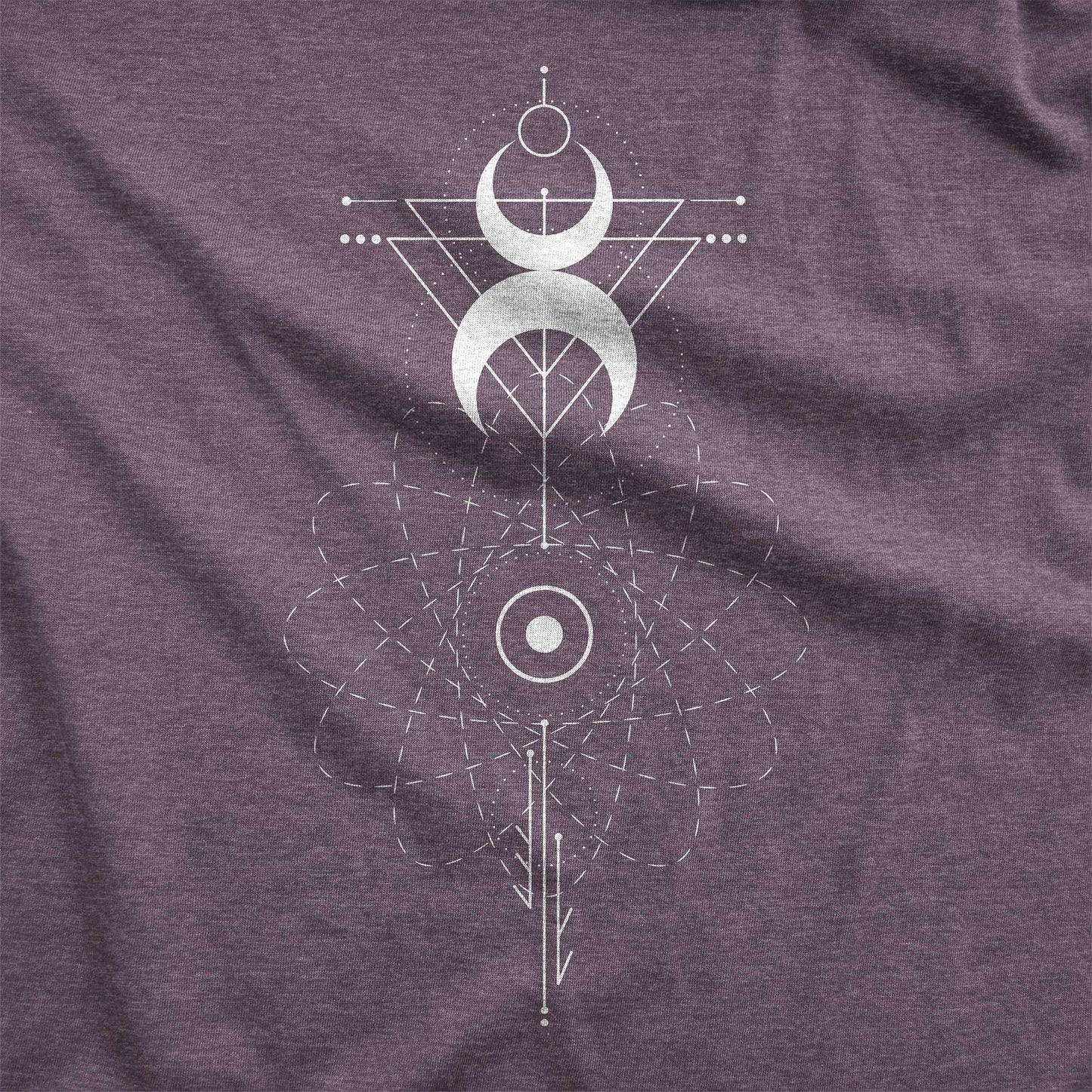 Crescent Moon Sacred Geometry - Women's Triblend Racerback Tank
