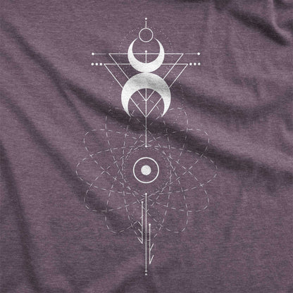 Crescent Moon Sacred Geometry - Women's Triblend Racerback Tank
