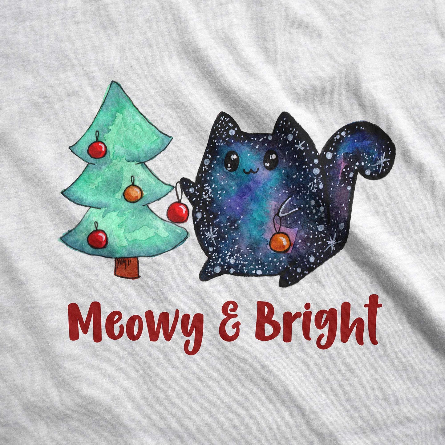 Meowy & Bright Cosmic Cat - Adult Unisex Triblend Raglan Tee