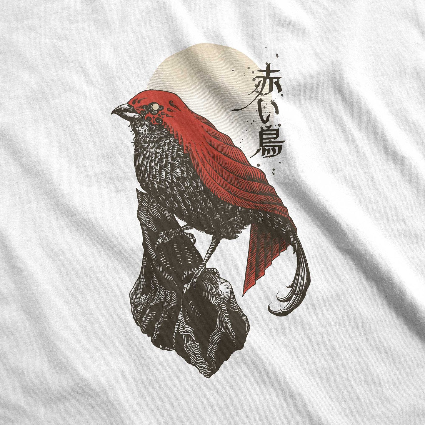Red Hood Bird - Adult Unisex Classic Ringer Tee
