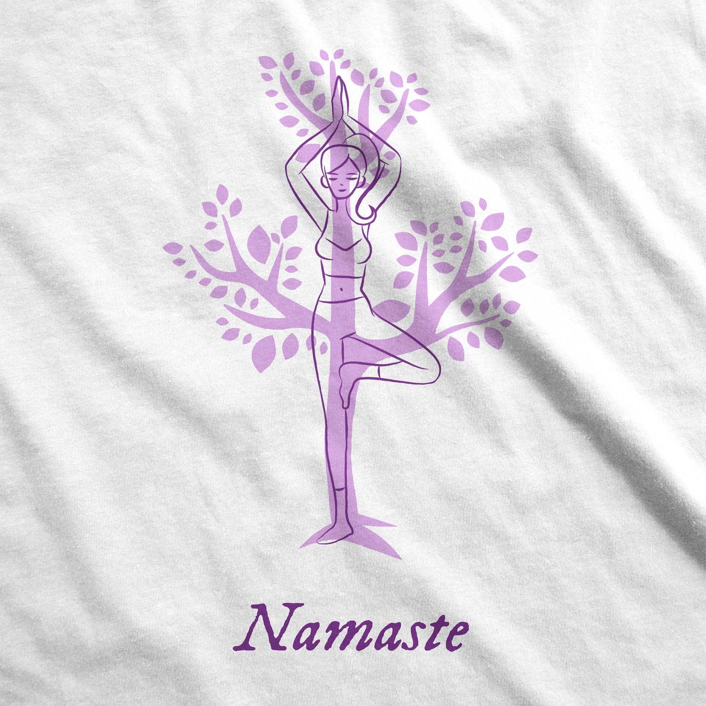 Yoga Namaste, Tree Pose - Women’s Flex Scoop Neck Tee