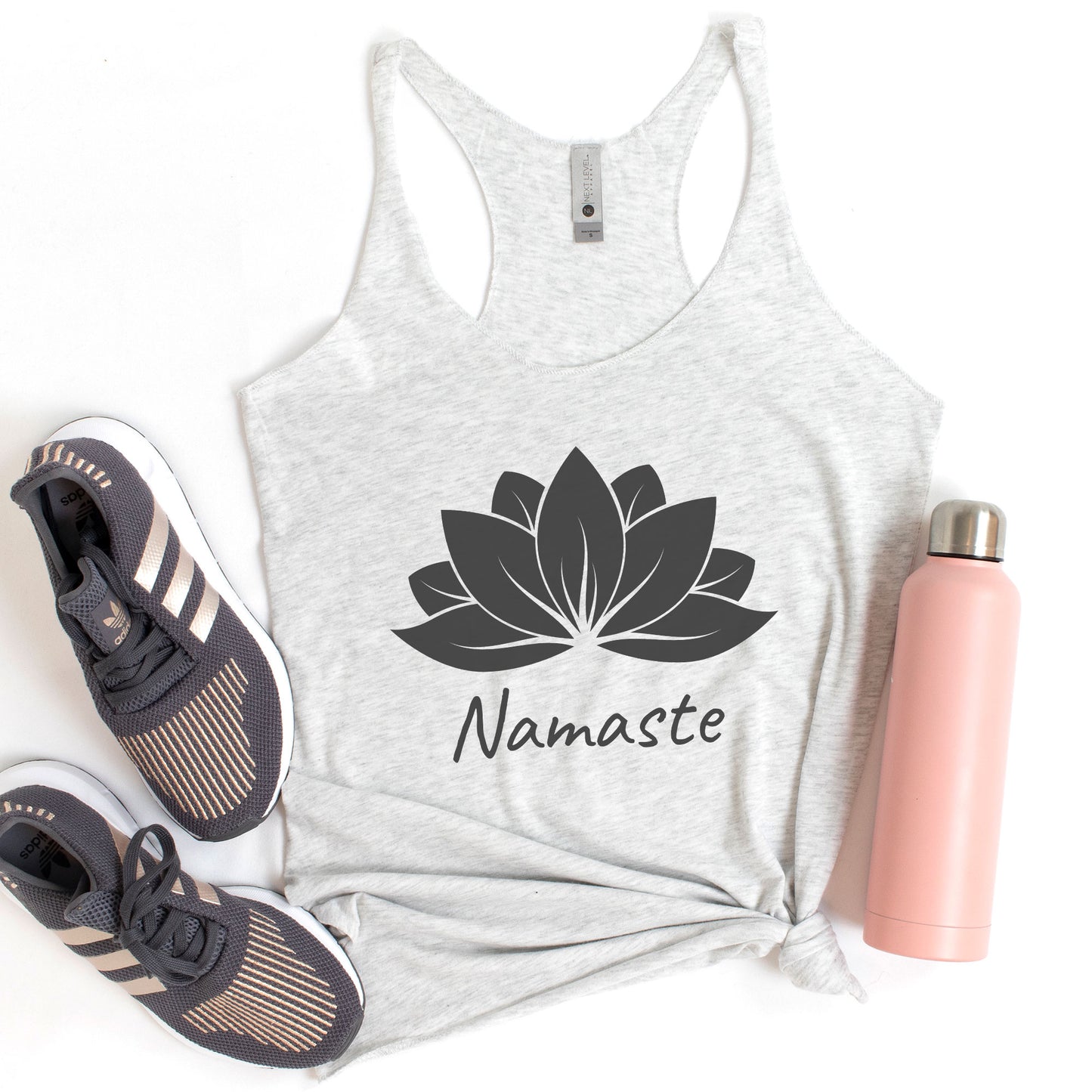 Namaste Lotus Flower - Women's Triblend Racerback Tank