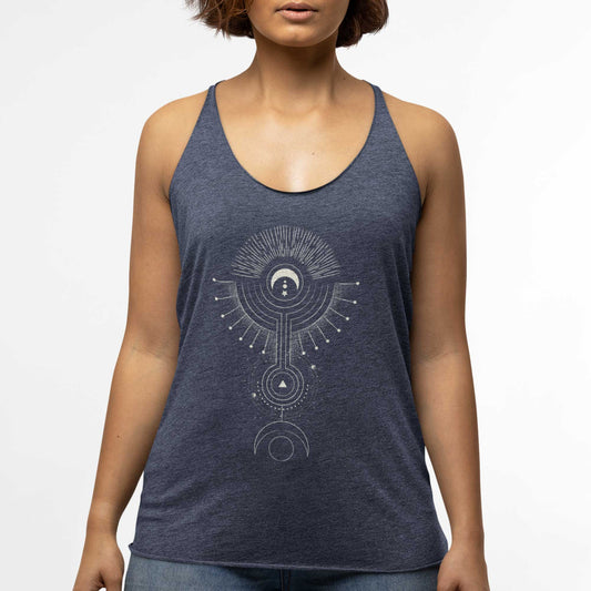 Celestial Geometry - Women's Triblend Racerback Tank