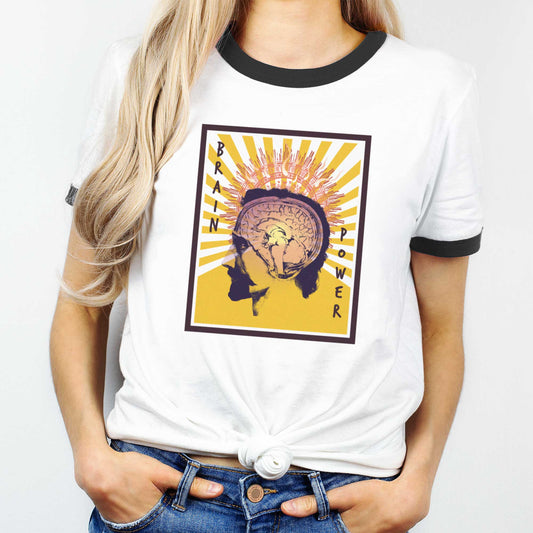 Brain Power - Adult Unisex Classic Ringer Tee