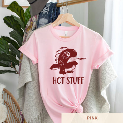 Hot Stuff, Belching Fire Monster - Adult Unisex Jersey Crew Tee
