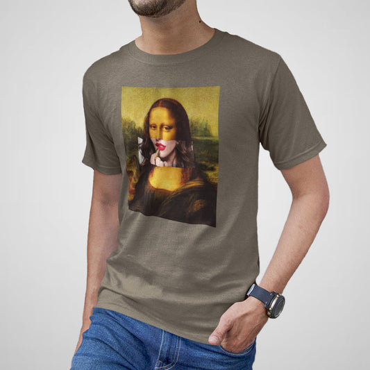 Mona Lisa Lollipop - Adult Unisex Jersey Crew Tee