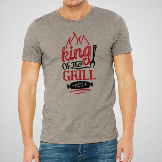 King of the Grill, Dad T-Shirt, Funny - Adult Unisex Jersey Crew Tee