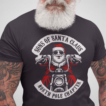 Sons of Santa Claus, Xmas, Funny - Adult Unisex Jersey Crew Tee