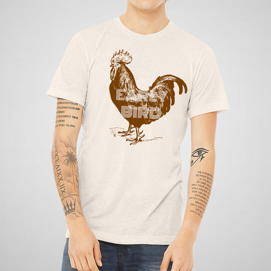 Early Bird Rooster - Adult Unisex Triblend Tee