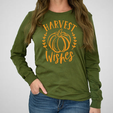 Harvest Wishes - Adult Unisex Long Sleeve Cotton Tee