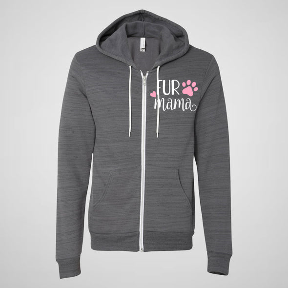 Fur Mama - Adult Unisex Sponge Fleece Full-Zip Hoodie