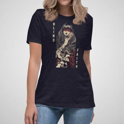 Blind Faith, Priestess, Illustration - Women's Relaxed Cotton/Poly Tee