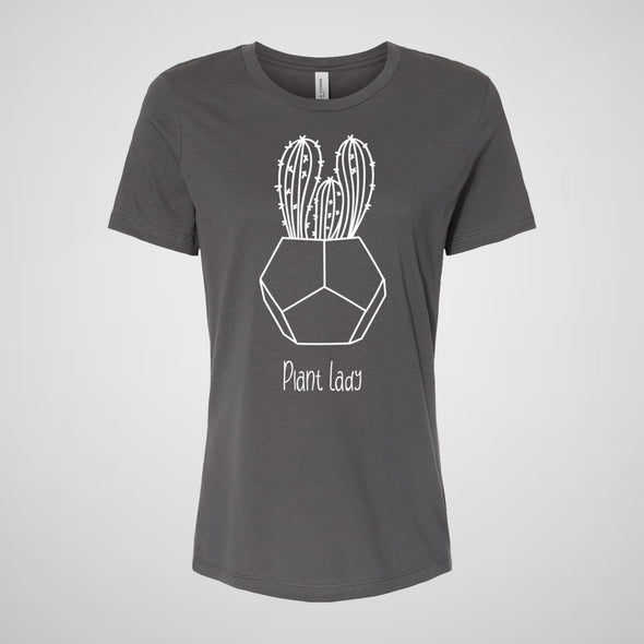 Plant Lady, Cactus, Garden - Women's Relaxed Cotton Tee
