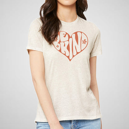 Be Kind Heart - Women's Relaxed Cotton/Poly Tee
