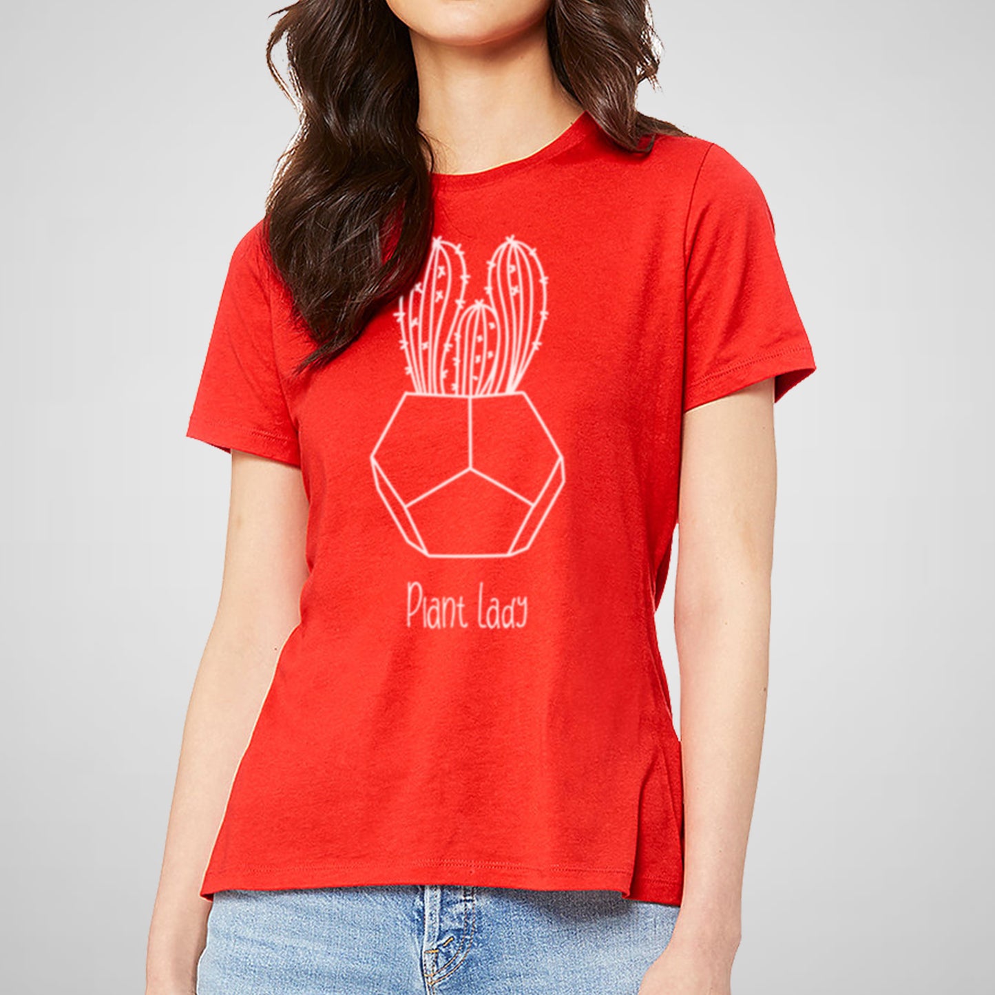 Plant Lady, Cactus, Garden - Women's Relaxed Cotton Tee