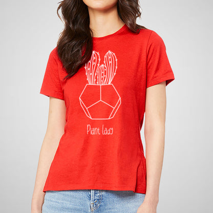 Plant Lady, Cactus, Garden - Women's Relaxed Cotton Tee