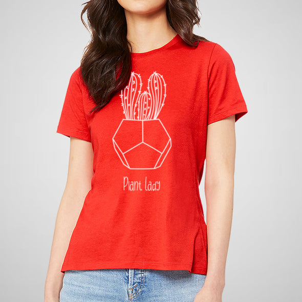 Plant Lady, Cactus, Garden - Women's Relaxed Cotton Tee