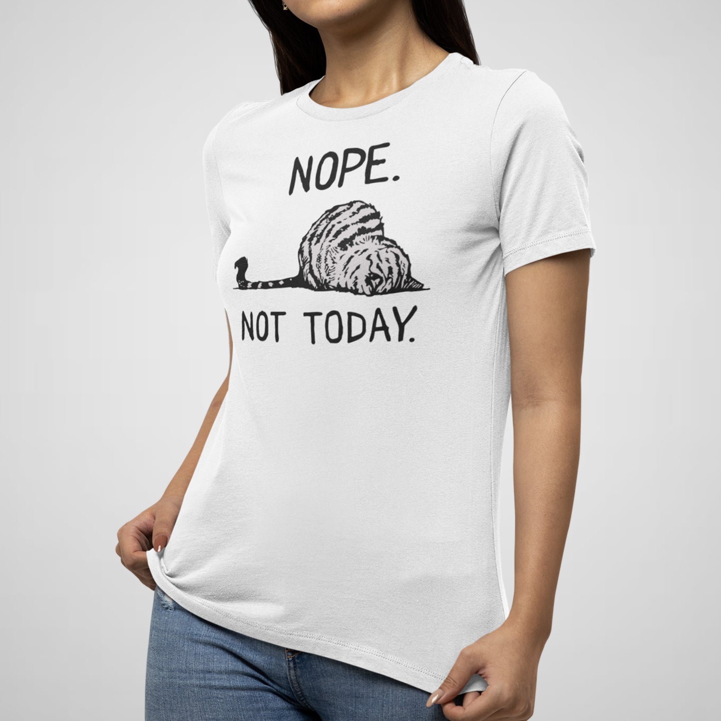 Nope, Not Today, Funny - Women's Relaxed Cotton Tee