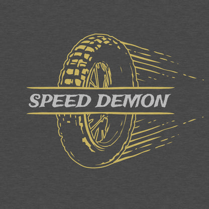 Speed Demon, Tire Print, Racing - Men's Cotton Tee