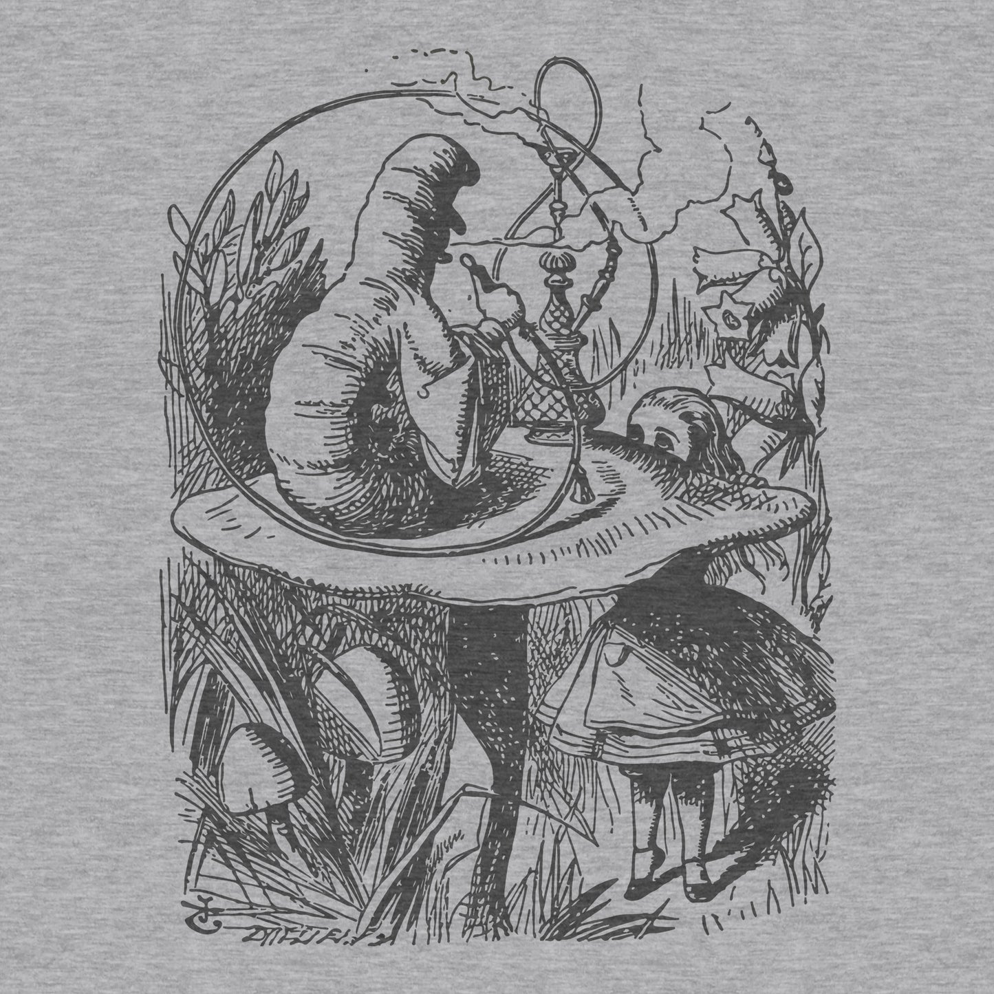 Alice in Wonderland Caterpillar - Adult Unisex Triblend Tee