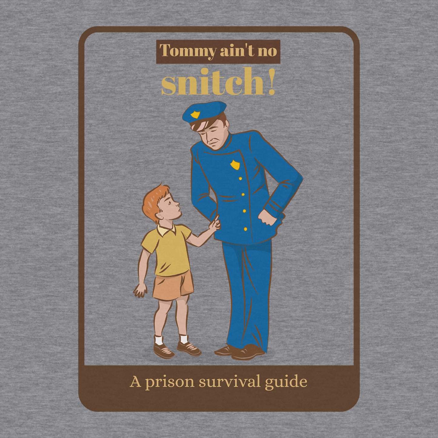 Don't Snitch, Dark Humor - Adult Unisex Classic Ringer Tee