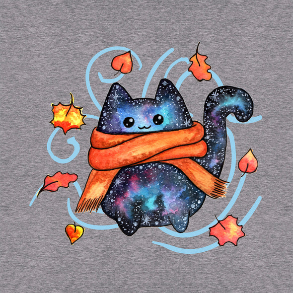 Autumn Cosmic Cat - Adult Unisex Triblend Raglan Tee