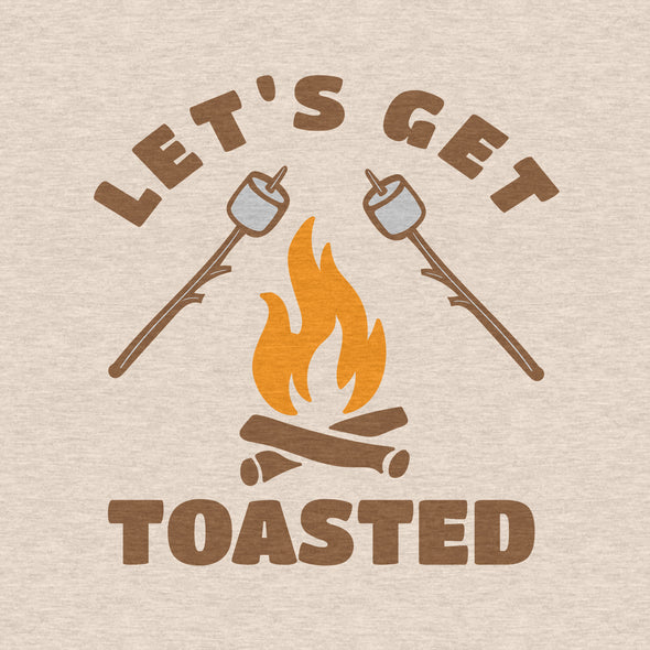 Let's Get Toasted, Campfire, S'mores - Men's Cotton/Poly Tee