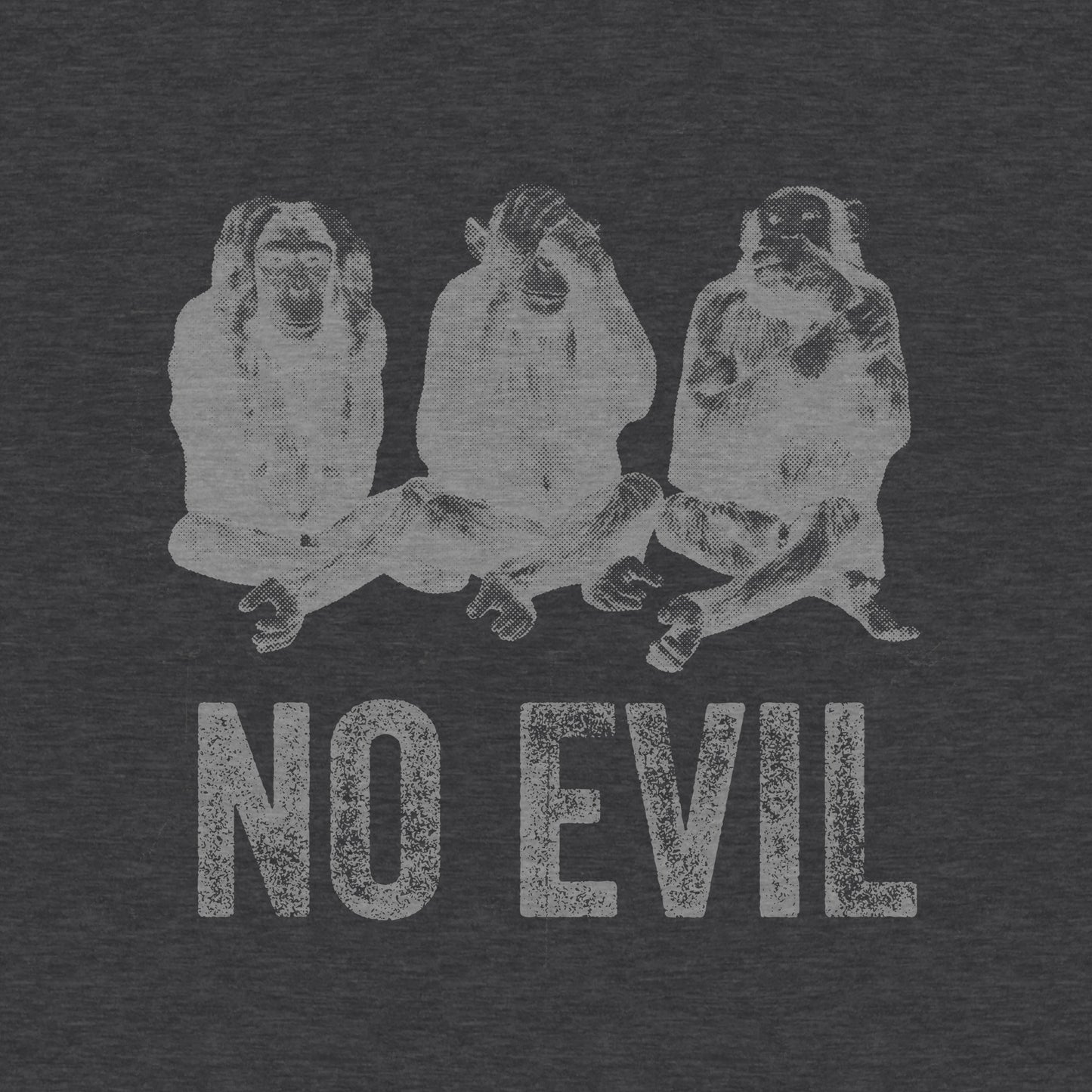 No Evil Three Wise Monkeys - Women's Cropped Fleece Hoodie