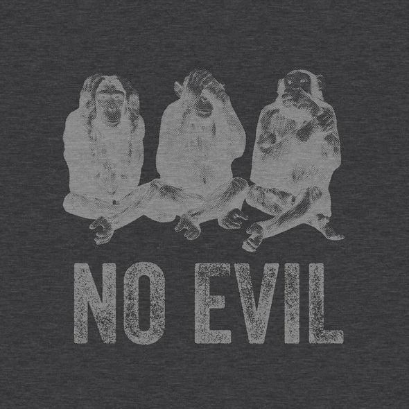 No Evil Three Wise Monkeys - Women's Cropped Fleece Hoodie